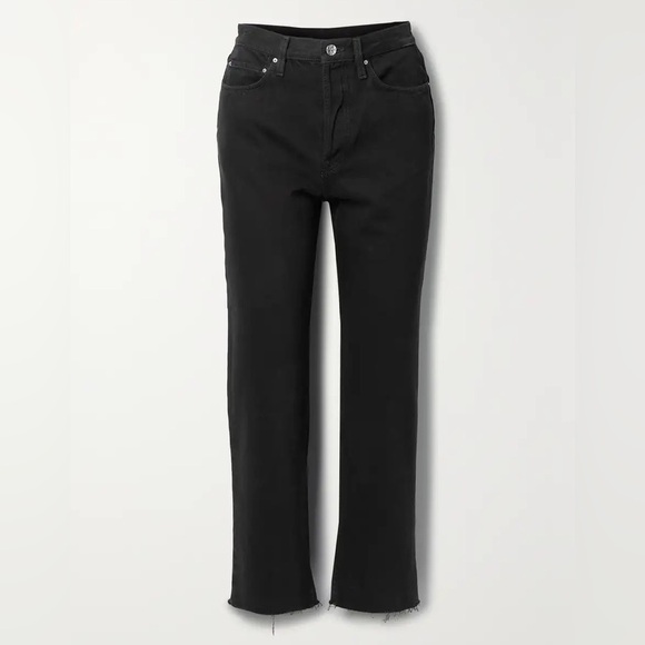 Toteme Classic Cut High Rise Straight Leg Cotton Denim Jeans Black - Picture 1 of 14